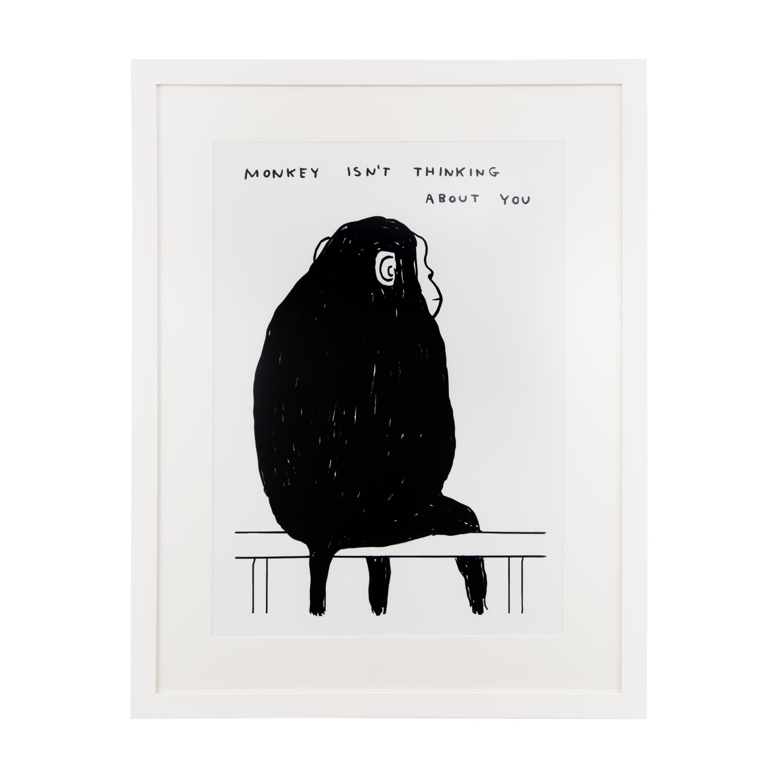 David Shrigley, Monkey isn't Thinking about You, 2021