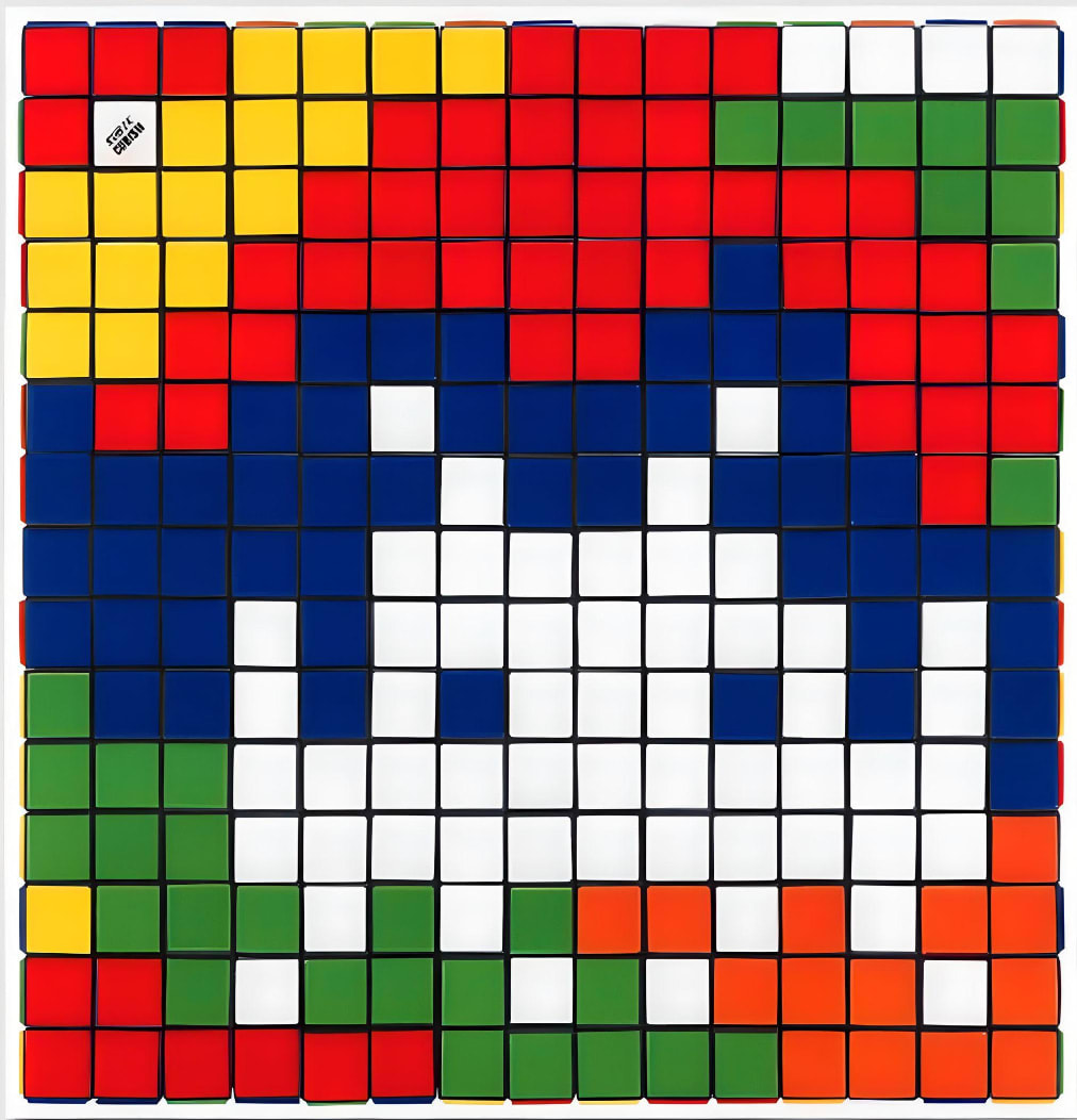 Invader, Rubik Camouflage, 2023