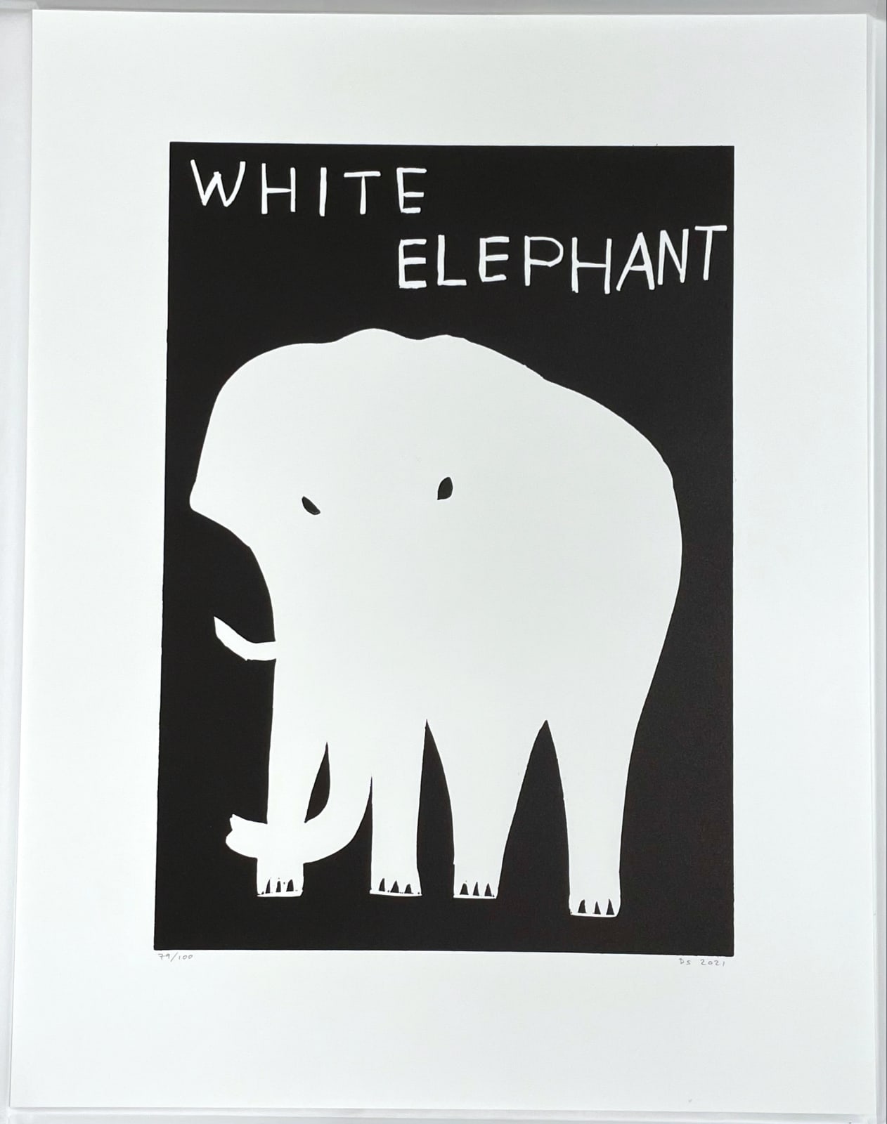 David Shrigley, White Elephant, 2021