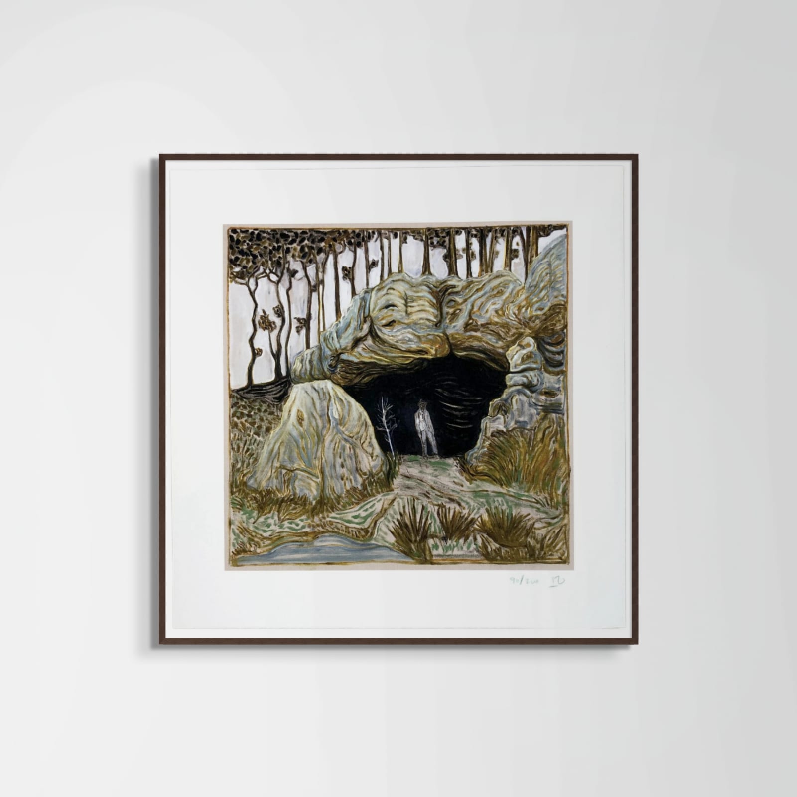 Billy Childish, Man in a cave, 2018