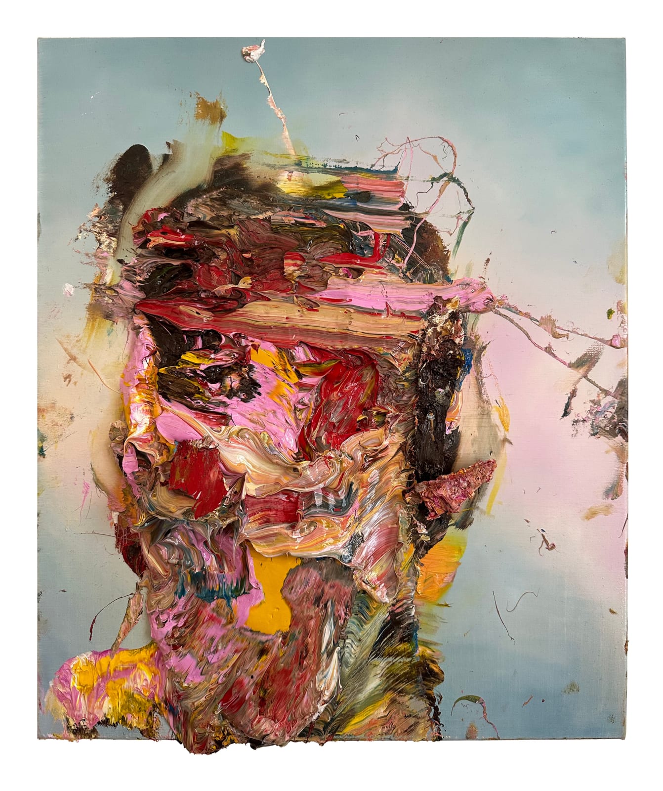Antony Micallef, Self Portrait with Yellow Lake and Magenta, 2024
