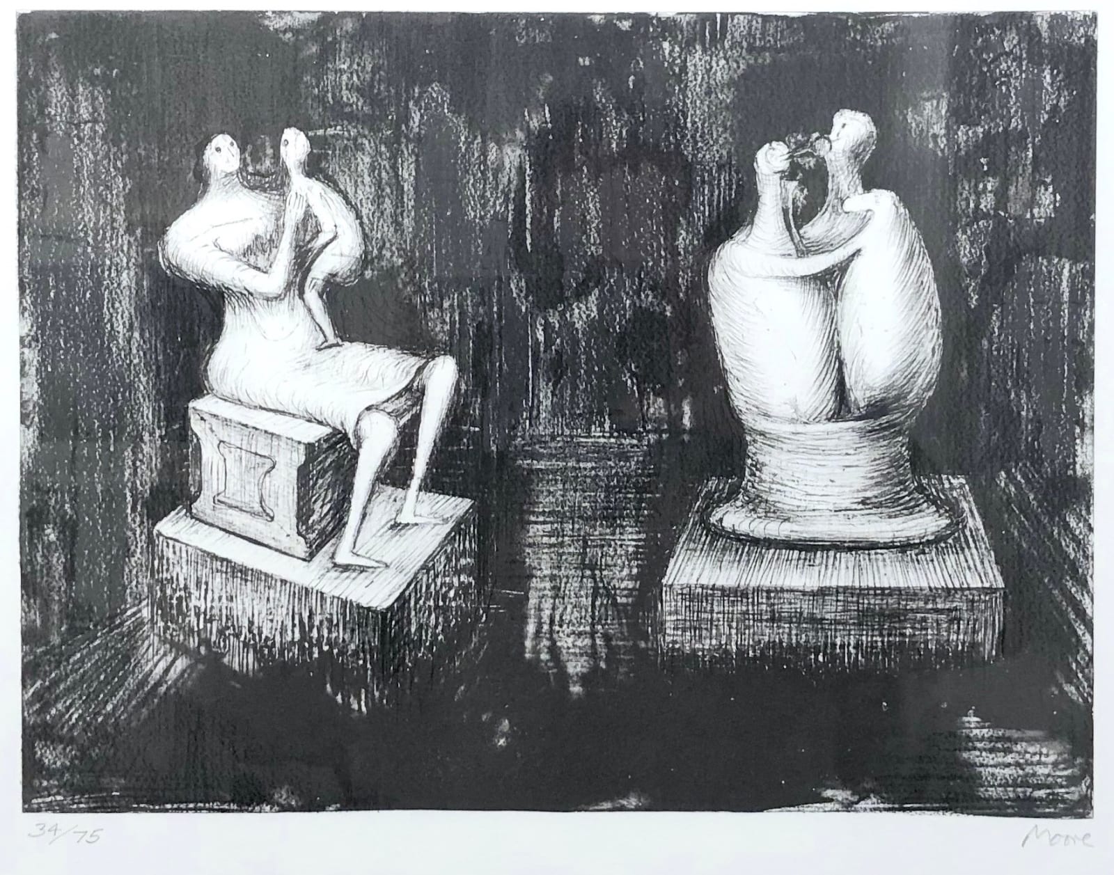 Henry Moore, Sculptures: Dark Interior, 1973