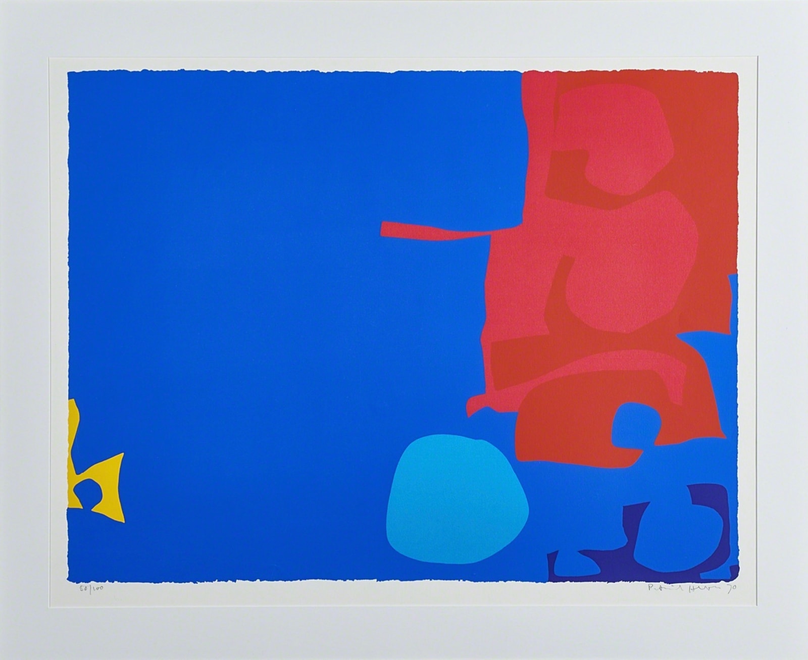 Patrick Heron, Interlocking Pink and Vermillion with Blue, 1970