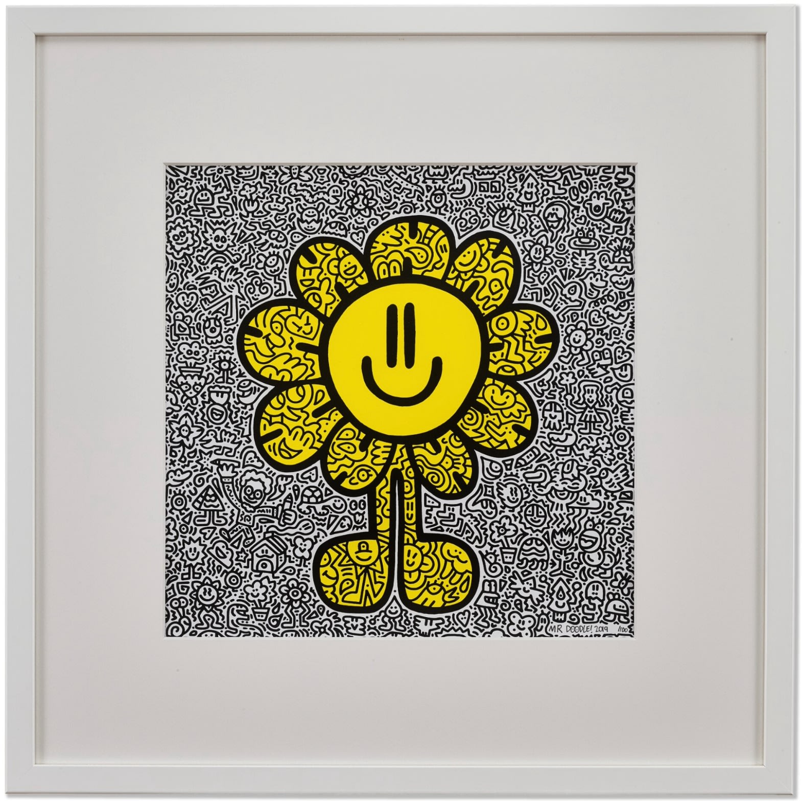 Mr Doodle, Yellow Flower, 2019