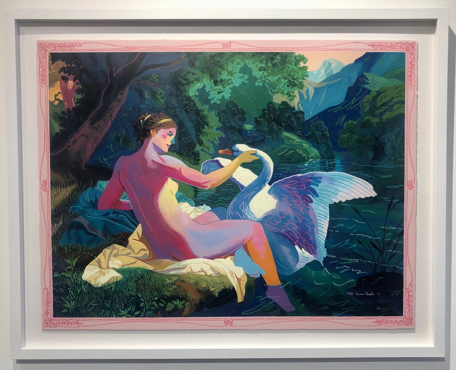 Andy Dixon, Leda and the Swan Painting, 2021 Dellasposa