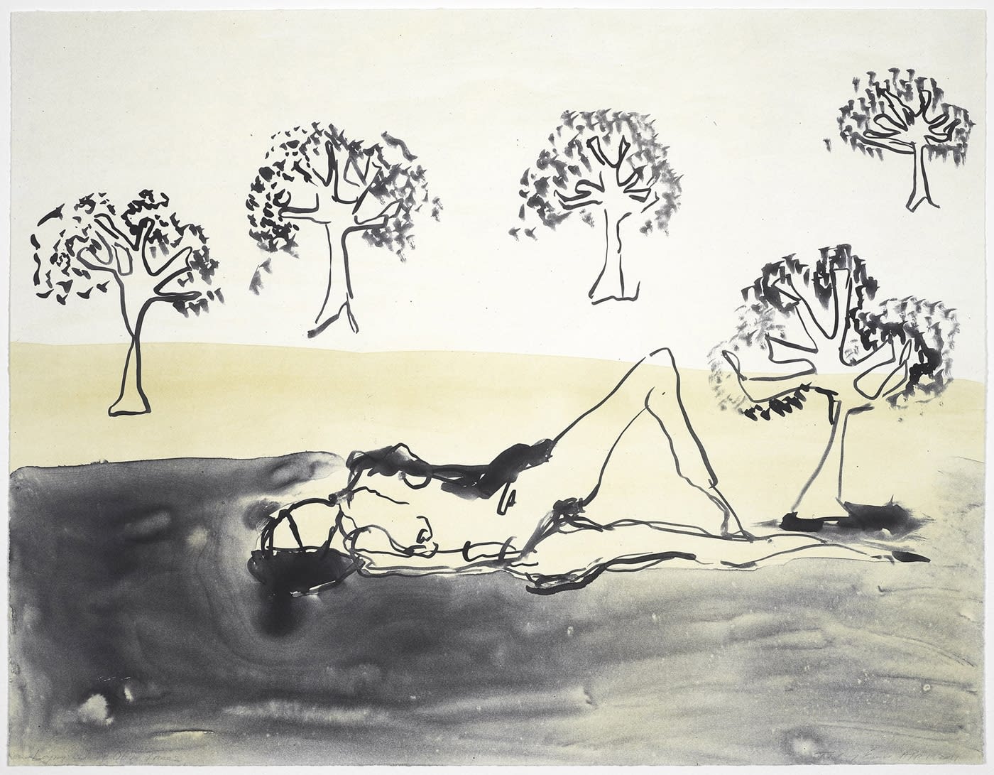 Tracey Emin, Laying with Olive Trees, 2011