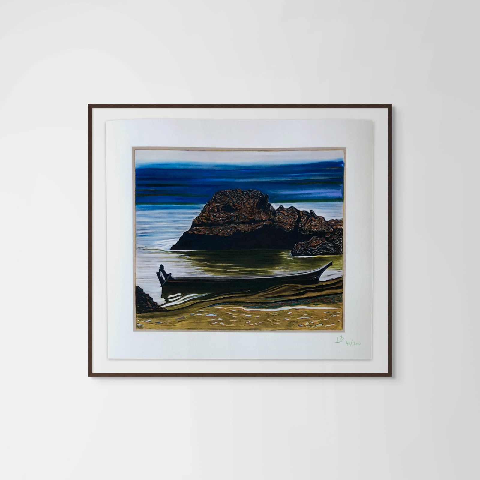 Billy Childish, Salish Canoe and Rock, 2023