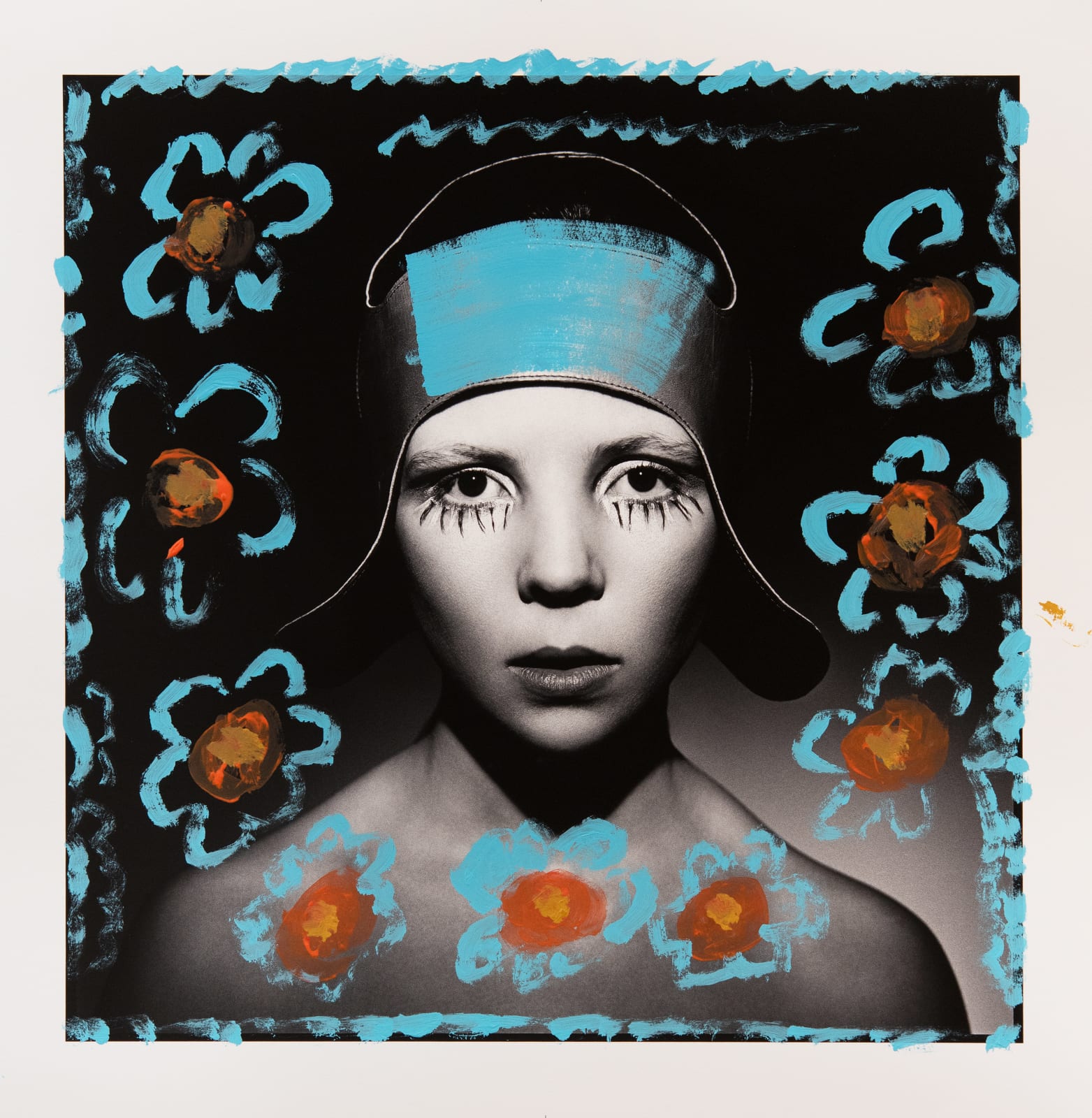David Bailey, Penelope Tree with Flowers, 2022
