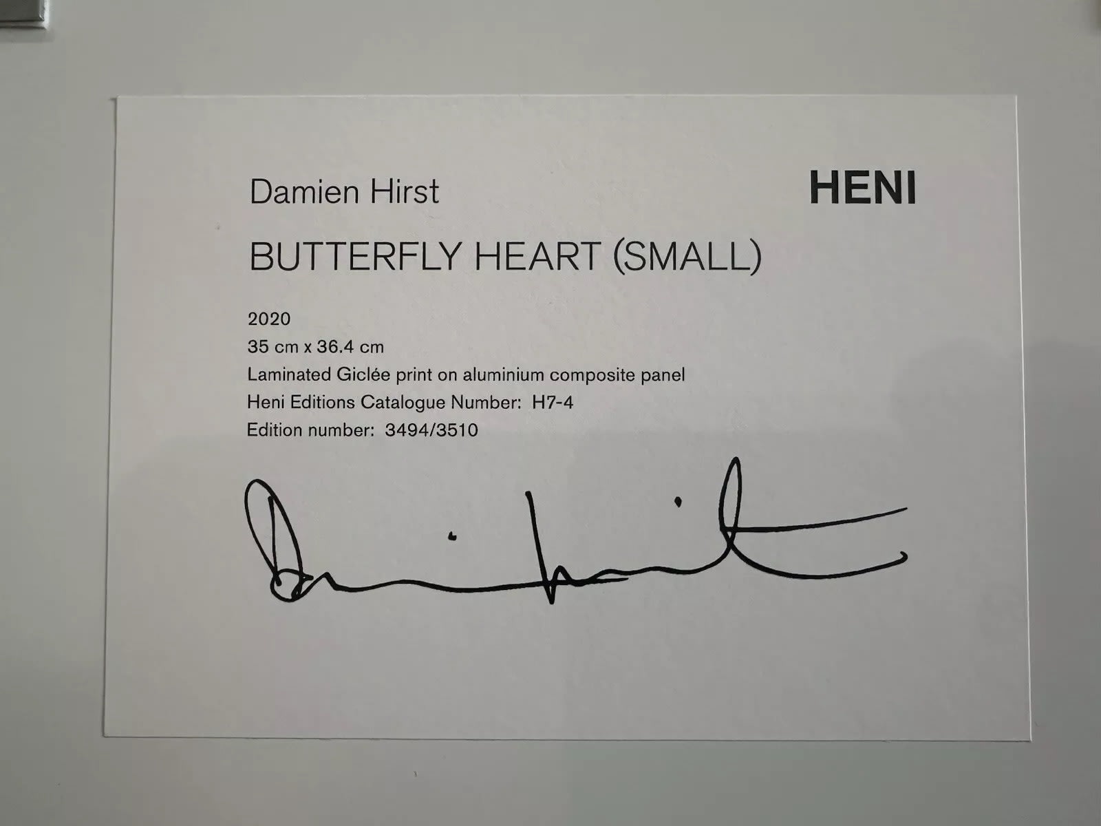 Damien Hirst, Butterfly Heart (H7-4) (small), 2020