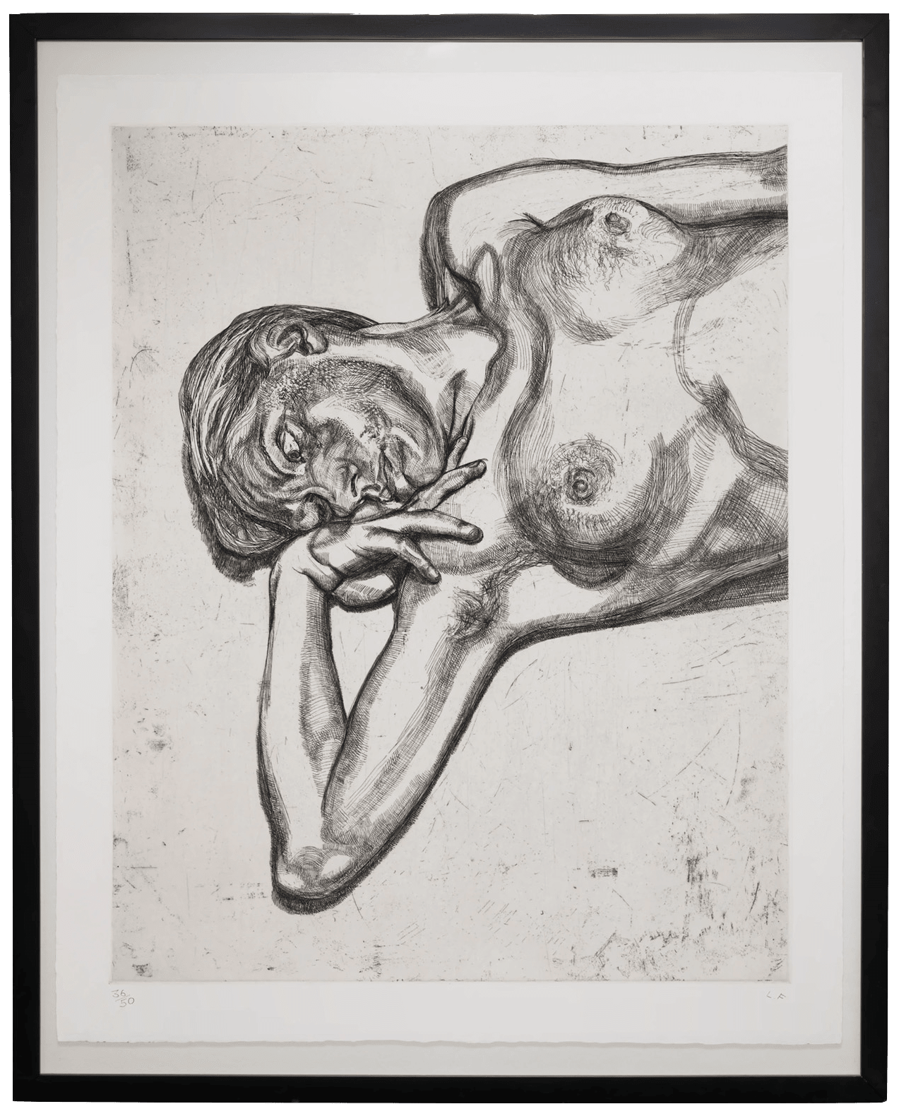 Lucian Freud, Head and Shoulders of a Girl, 1990