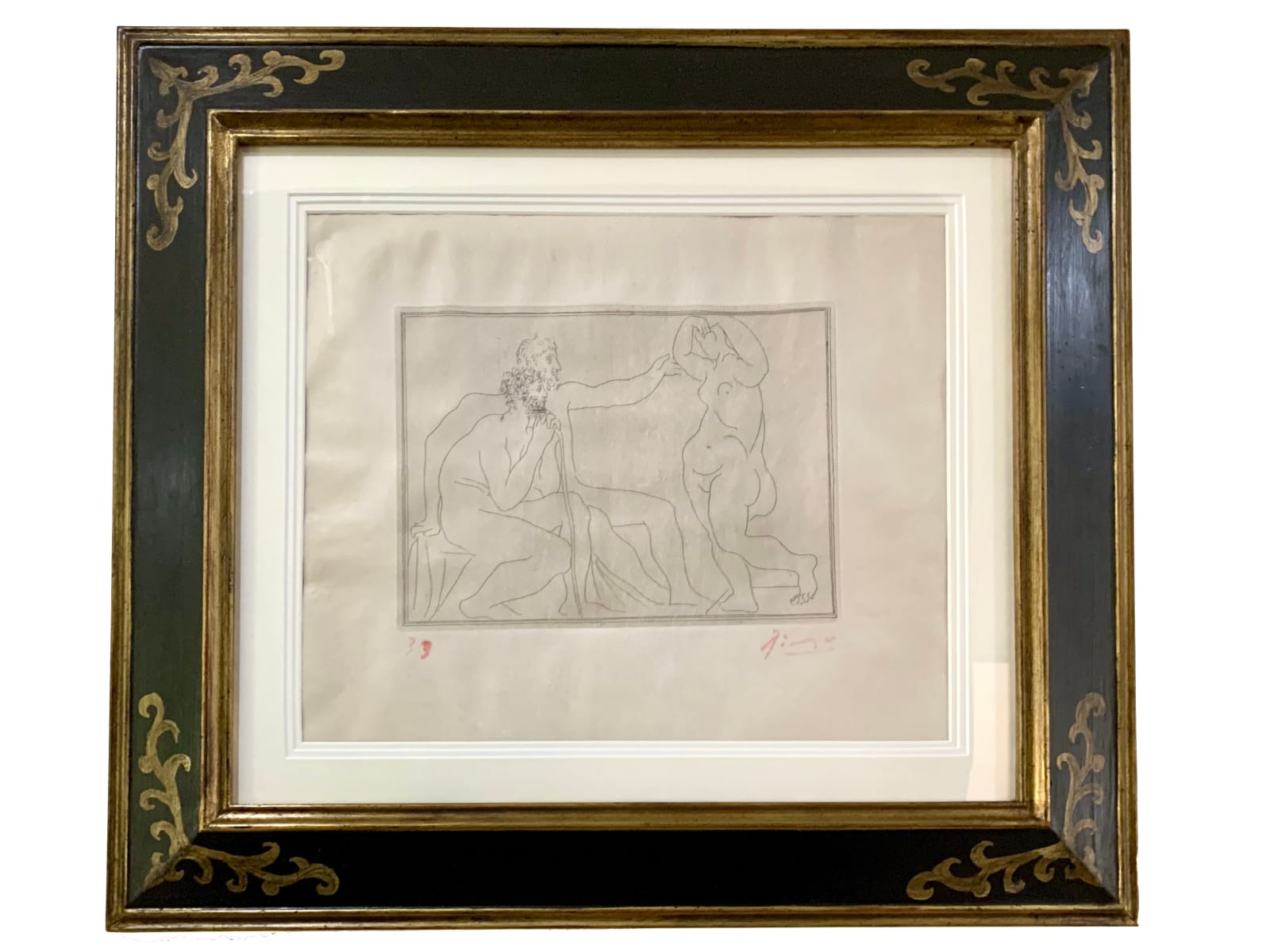 Pablo Picasso, Deux Sculpteurs devant une statue [Two Sculptors in front of a statue], 9th July, 1931
