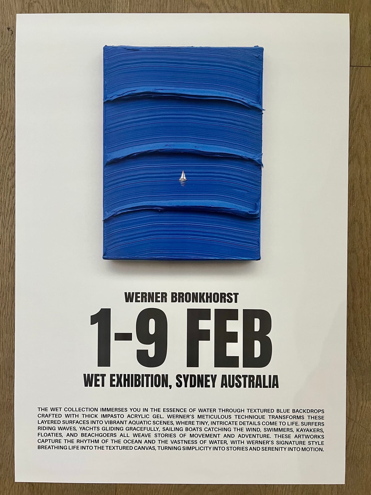 Werner Bronkhorst, WET - exhibtion poster, 2025
