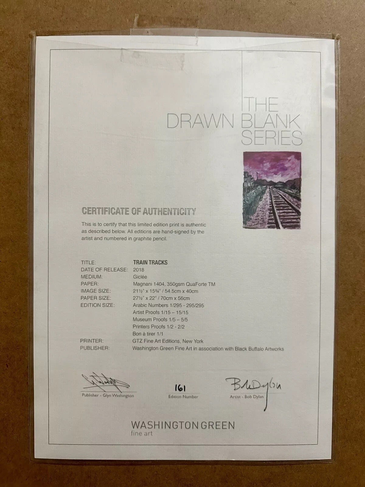 Bob Dylan, Train Tracks (Pink), 2018