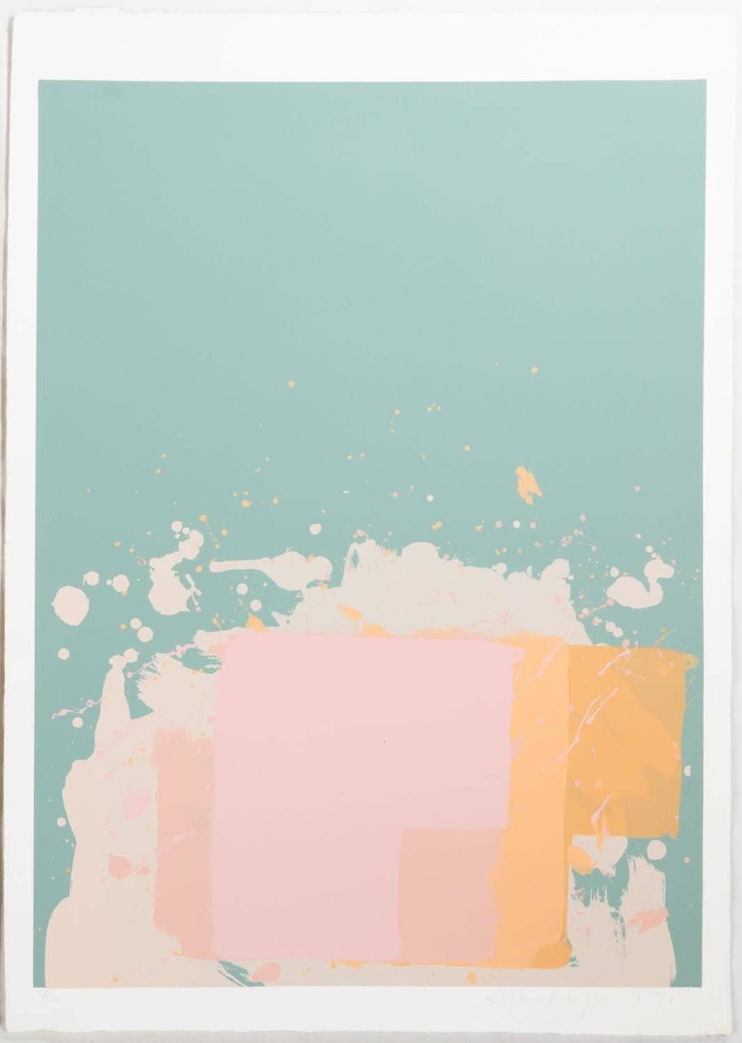 John Hoyland, The New York Suite: Green, Orange, Pink, 1971