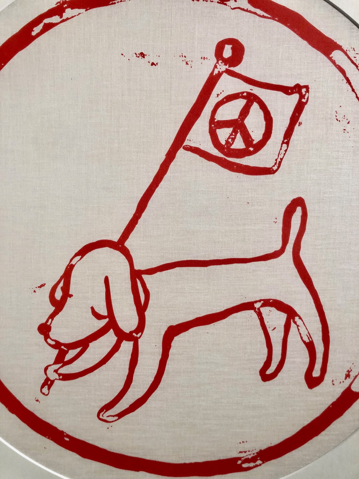 Yoshitomo Nara, Peace Dog (Red), 2022