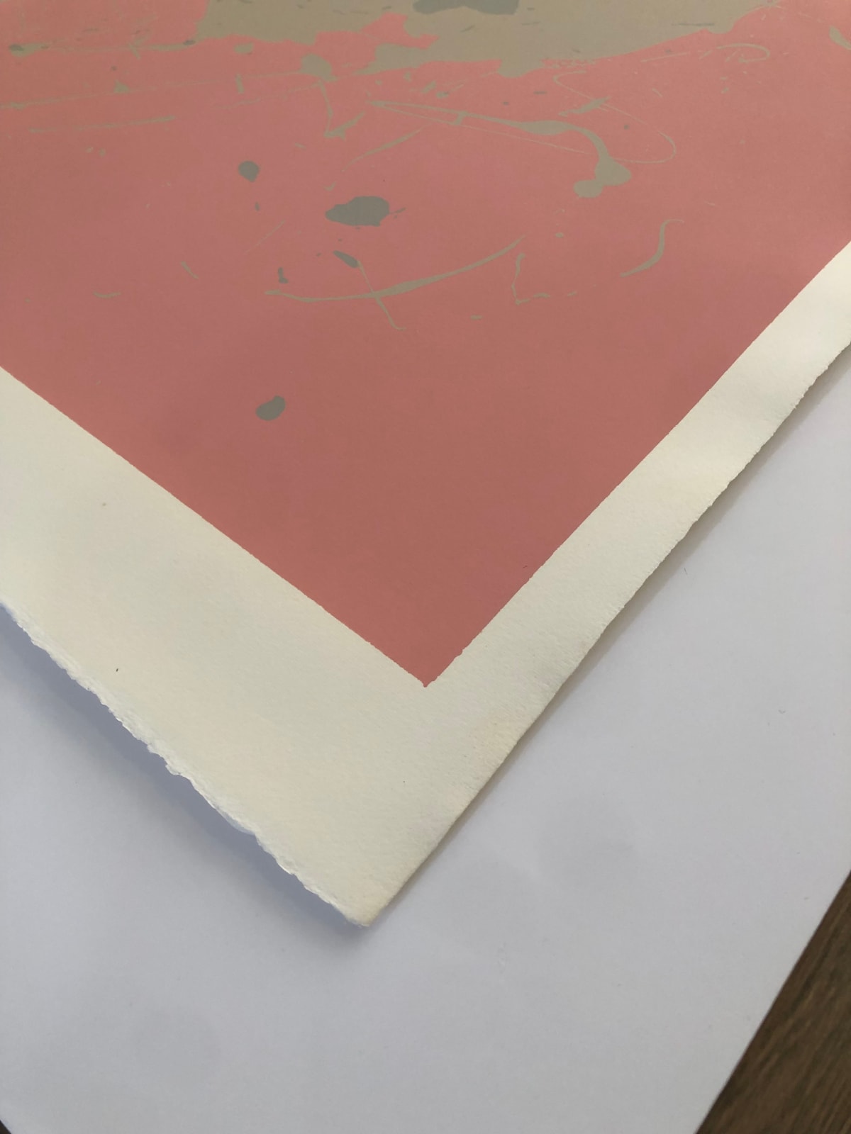 John Hoyland, The New York Suite: Red Block on Pink, 1971