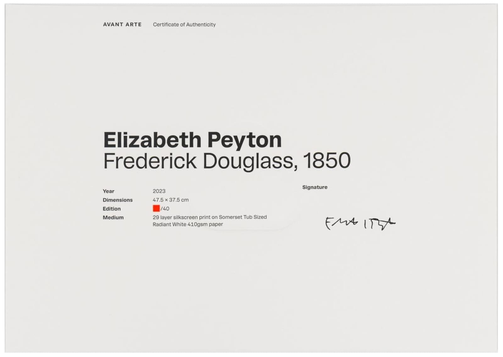 Elizabeth Peyton, Frederick Douglass, 1850, 2023