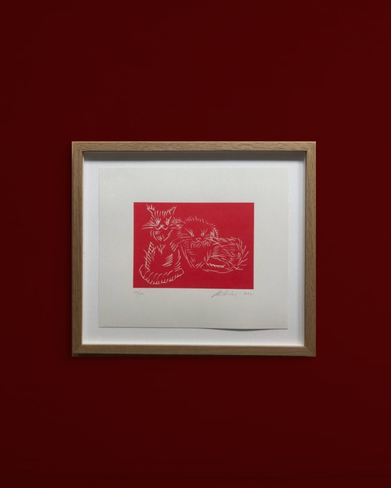 Ai Weiwei, Cats (Red), 2022