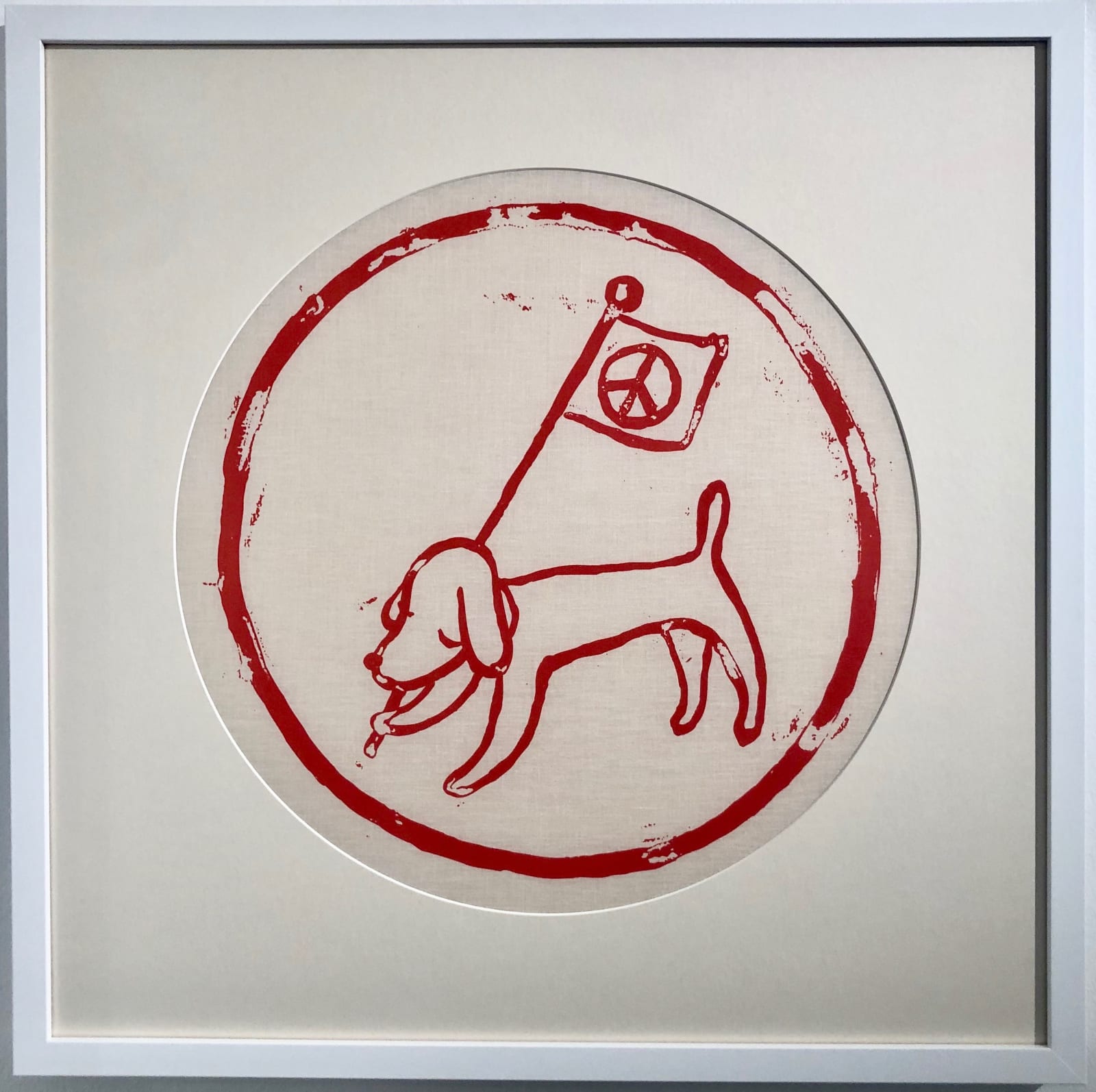 Yoshitomo Nara, Peace Dog (Red), 2022