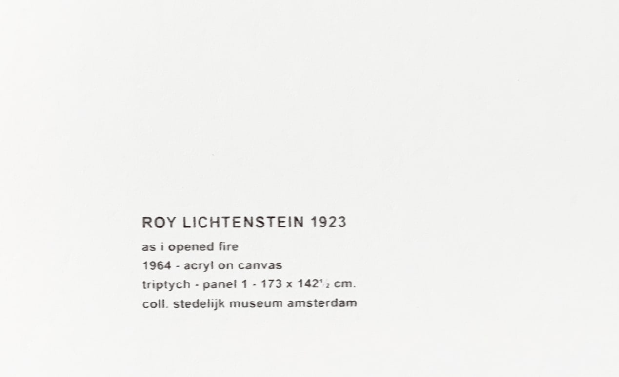 Roy Lichtenstein, As I Opened Fire (Triptych), 1964-2002