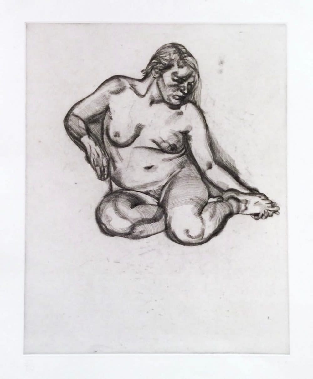 Lucian Freud, Girl Holding Her Foot, 1985
