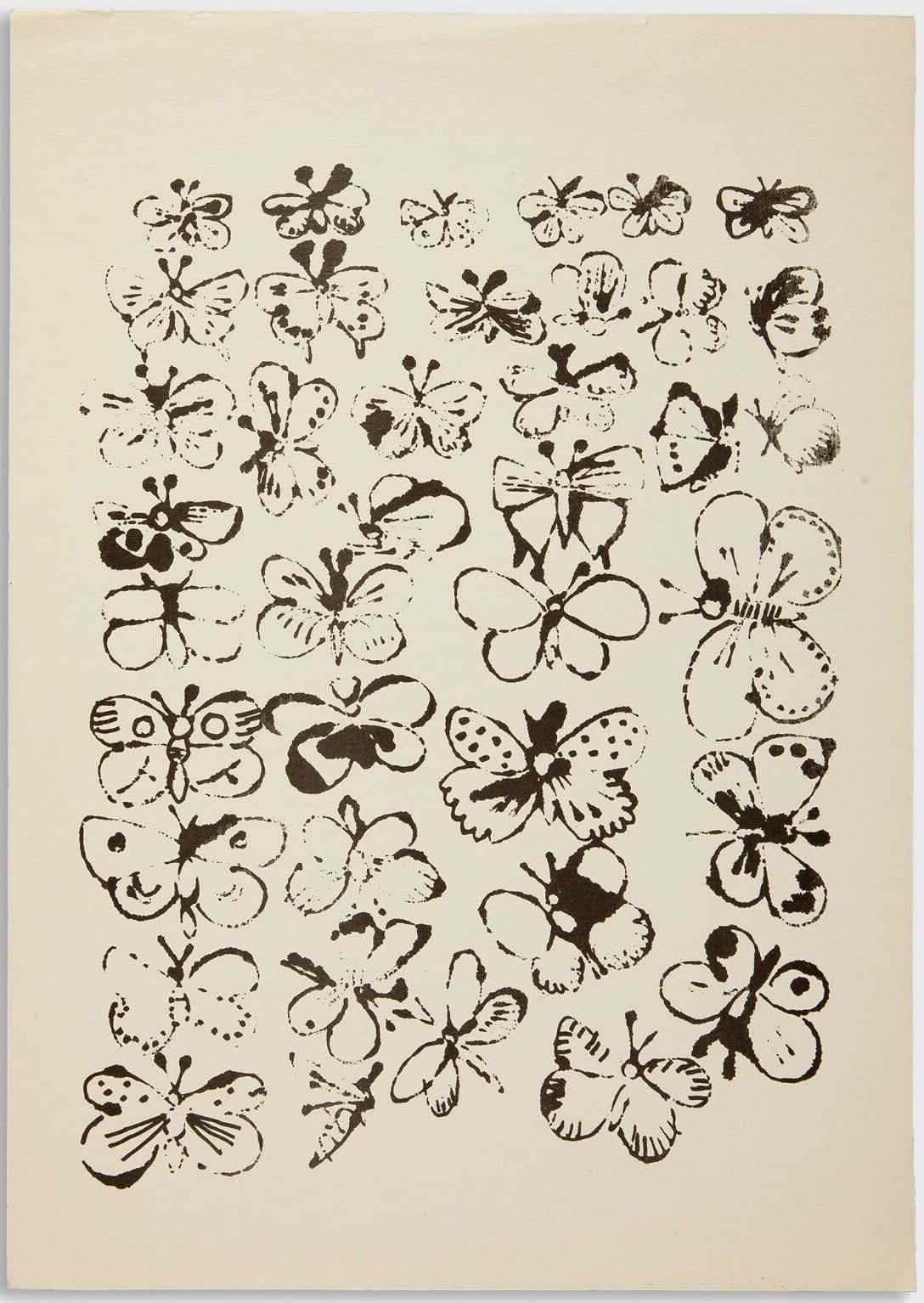 Andy Warhol, Happy Butterfly Day, 1955