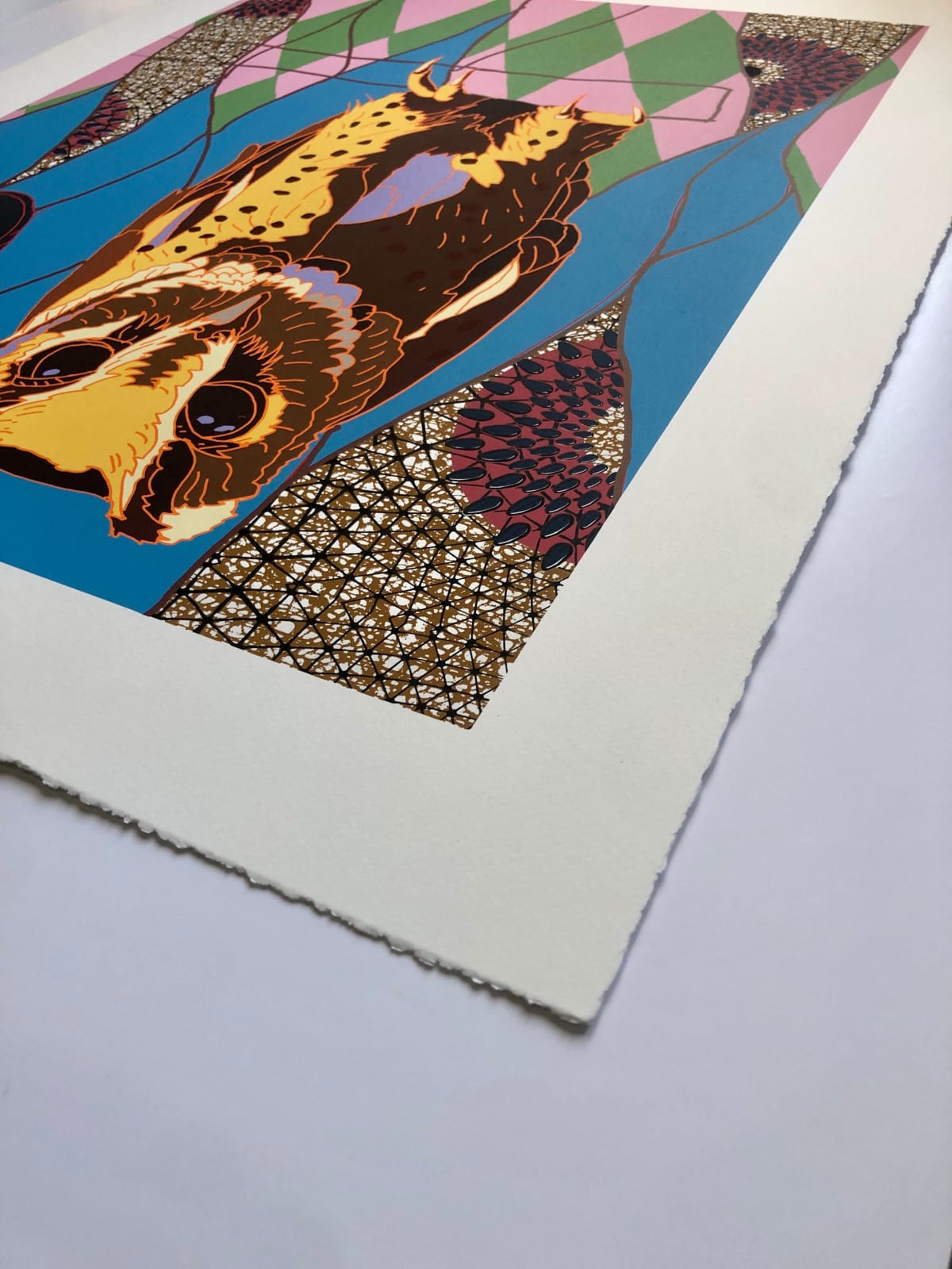 Yinka Shonibare, African Bird Magic (Sokoke Scops-Owl and Okuyi Mask), 2024