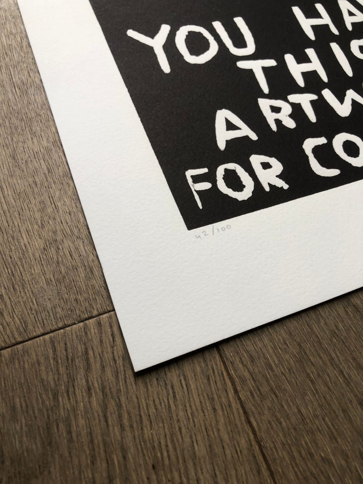 David Shrigley, You are not alone, 2014