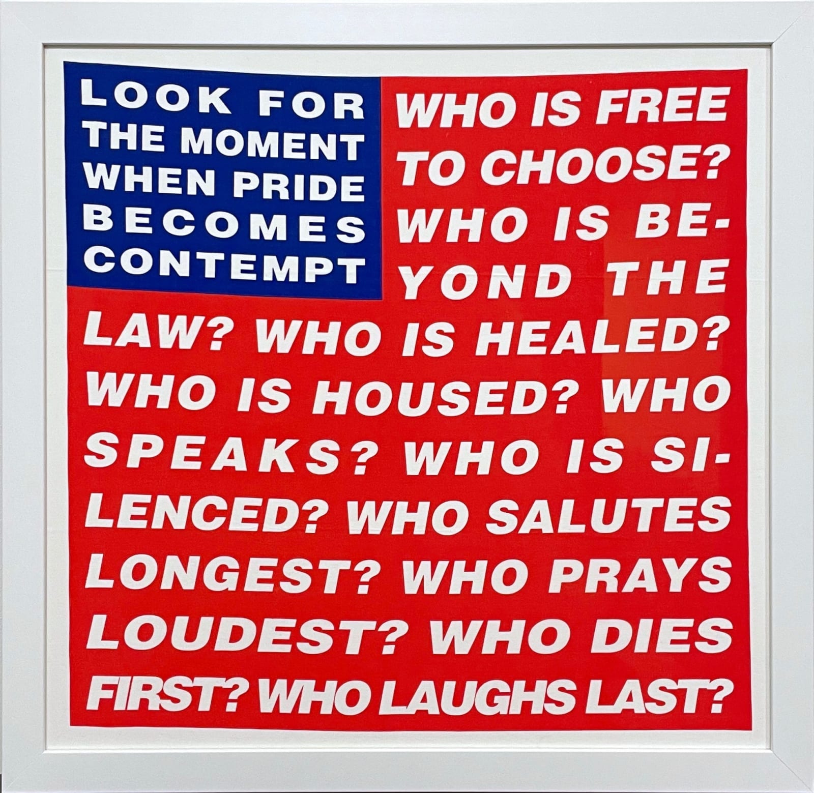 Barbara Kruger, Untitled (Flag), 2020
