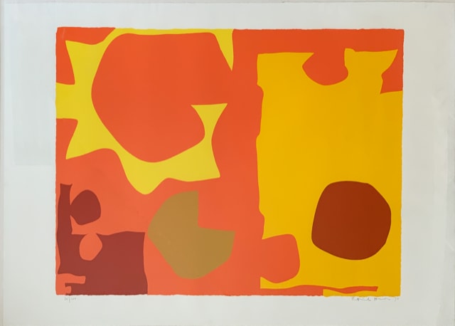Patrick Heron, Six in Light Orange with Red in Yellow, 1970