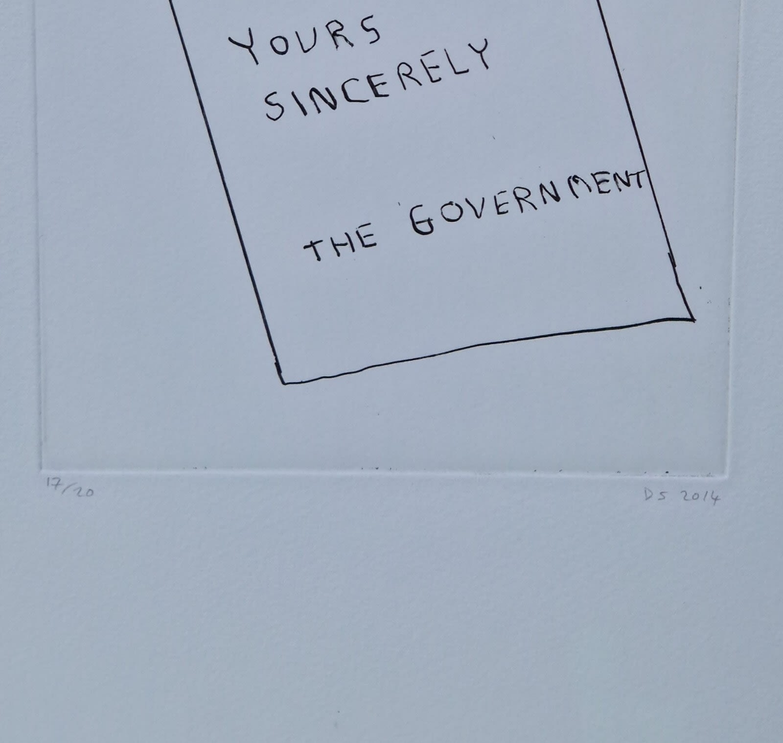 David Shrigley, Dear Artist, We Will Not Give You Any More Money, 2014
