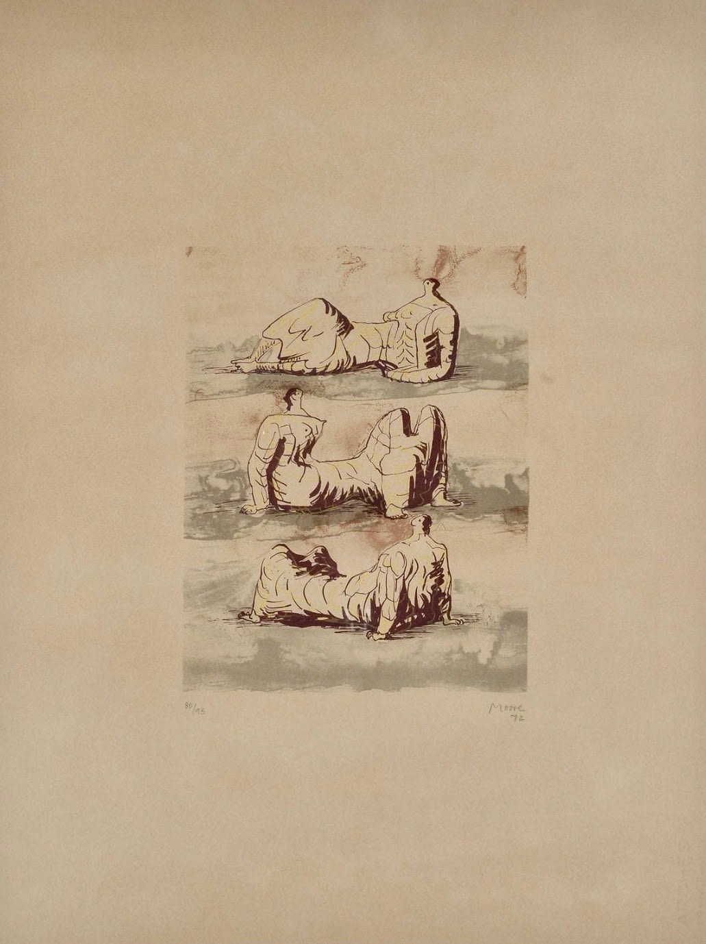 Henry Moore, Three reclining figures, 1971