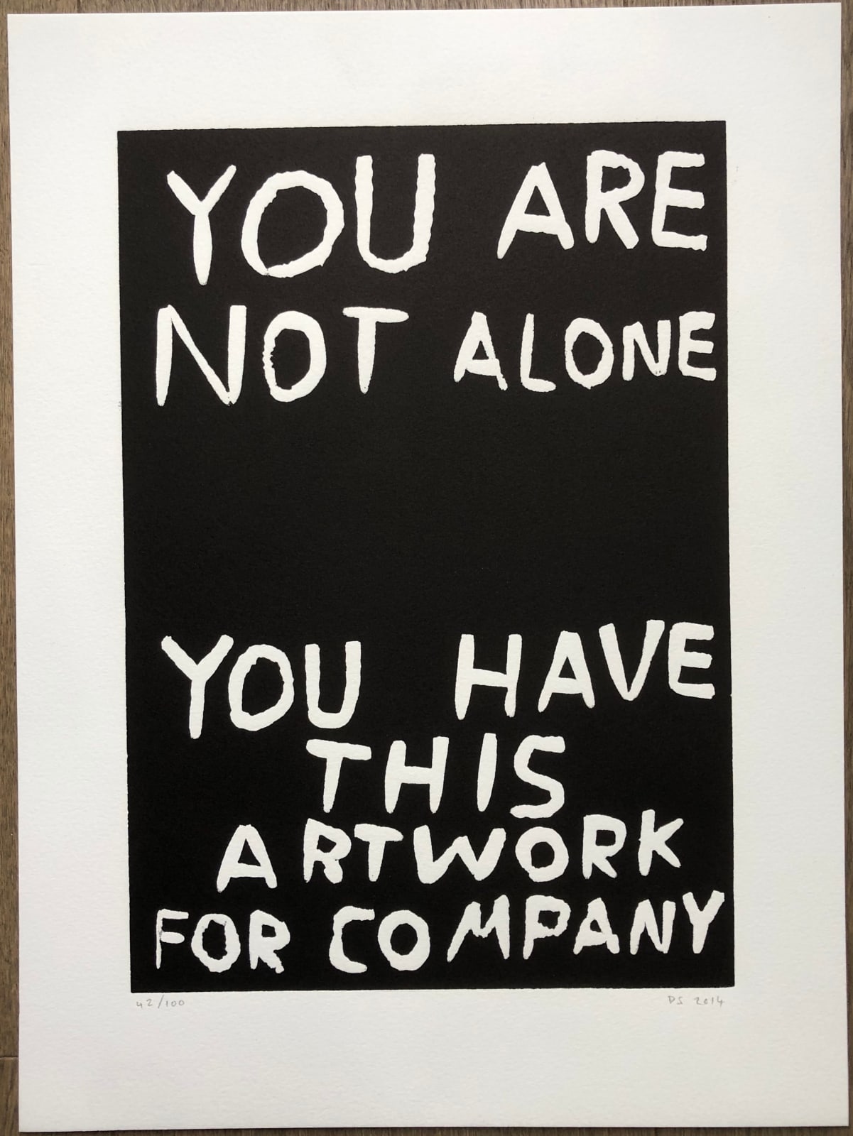 David Shrigley, You are not alone, 2014