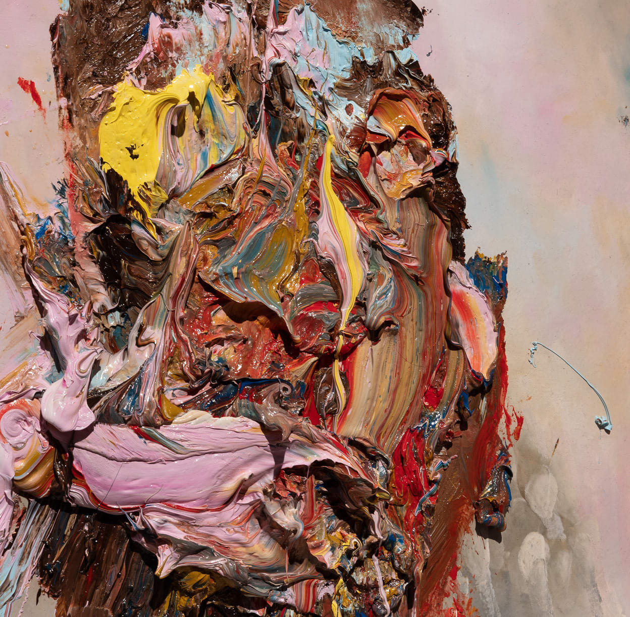 Antony Micallef, Head with Magenta and Yellow, 2023
