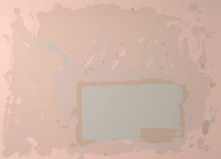 John Hoyland, The New York Suite: Grey/Blue on Pink, 1971