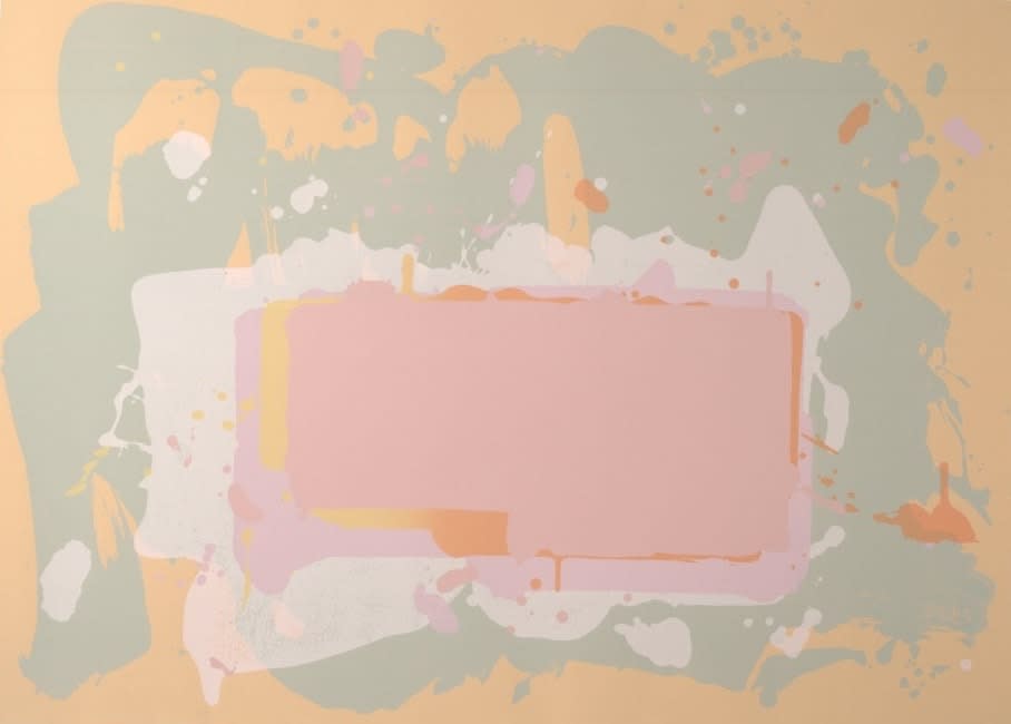 John Hoyland, The New York Suite: Orange, Pink, Green, 1971