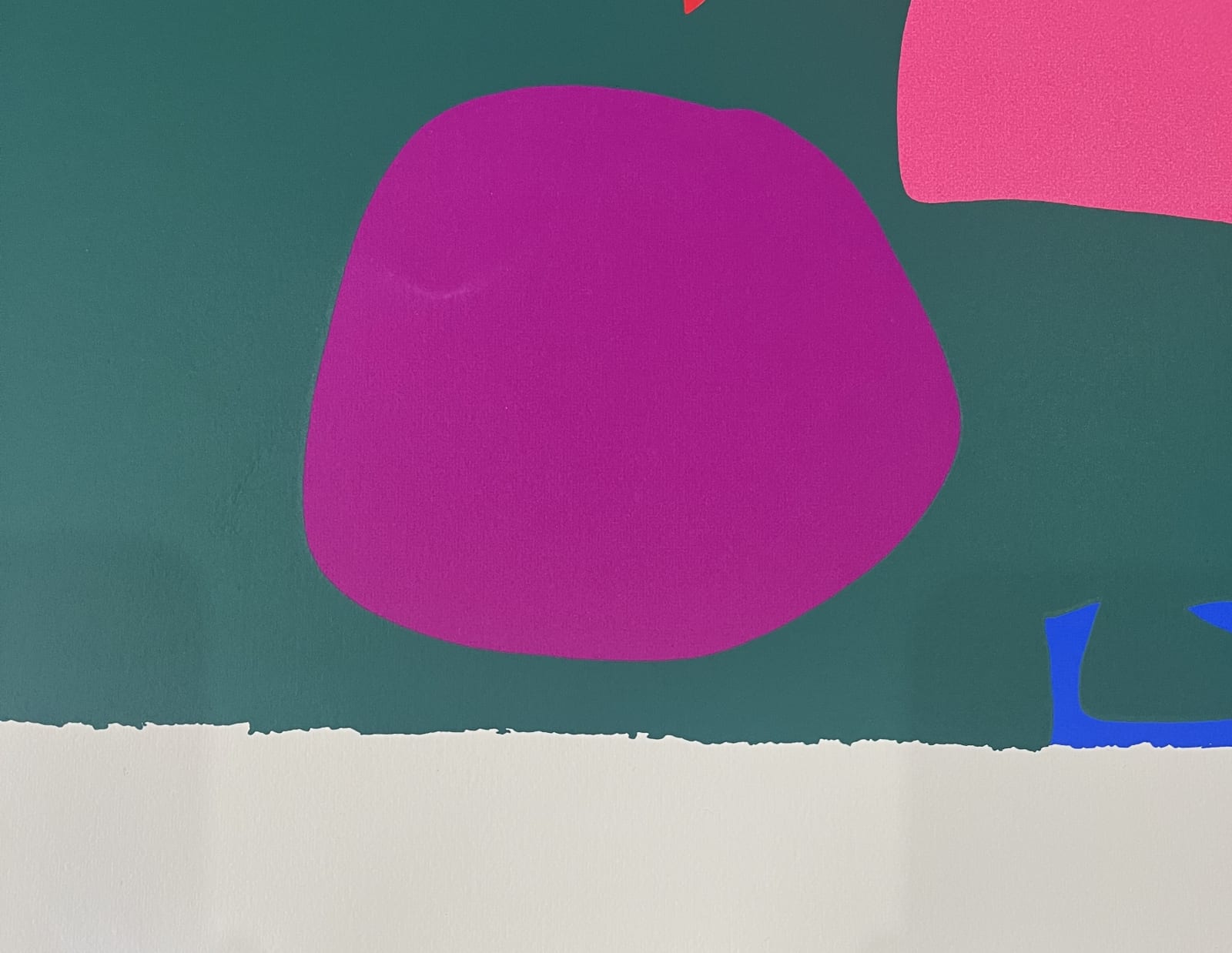 Patrick Heron, Interlocking Scarlet and Pink in Deep Green, 1970
