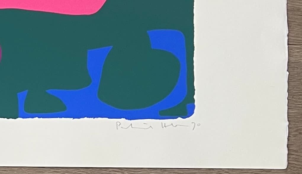 Patrick Heron, Interlocking Scarlet and Pink in Deep Green, 1970