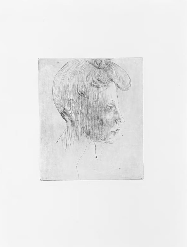 Pablo Picasso, Tete de femme de profile, 1905