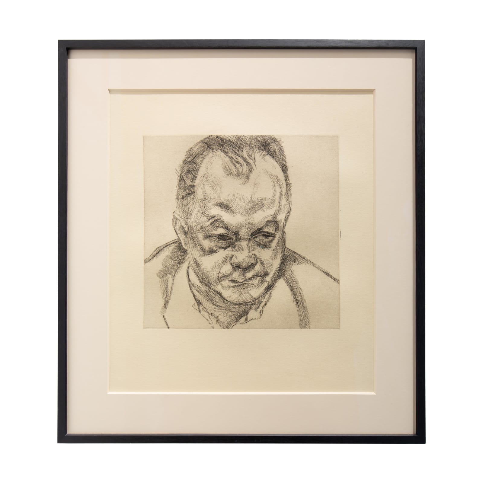 Lucian Freud, Head of Bruce Bernard, 1985
