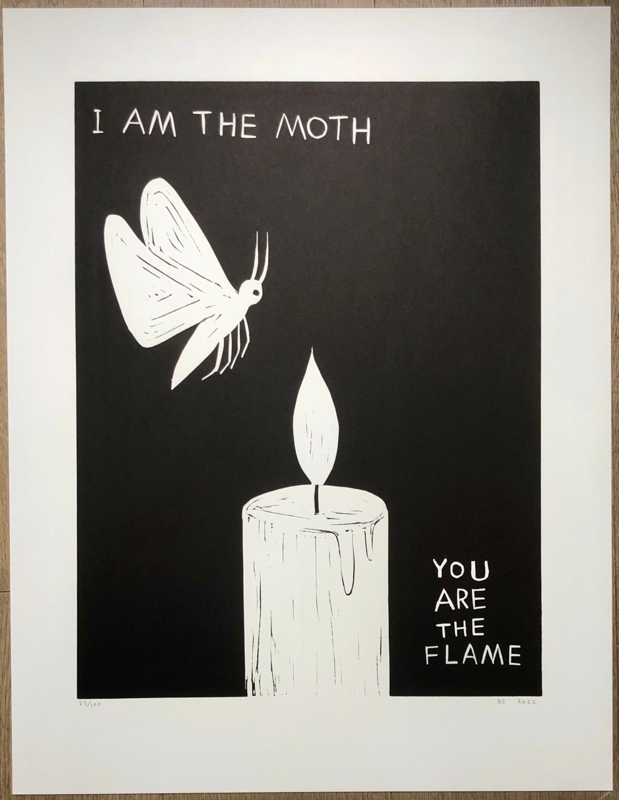 David Shrigley, I am the Moth, You are the Flame, 2022