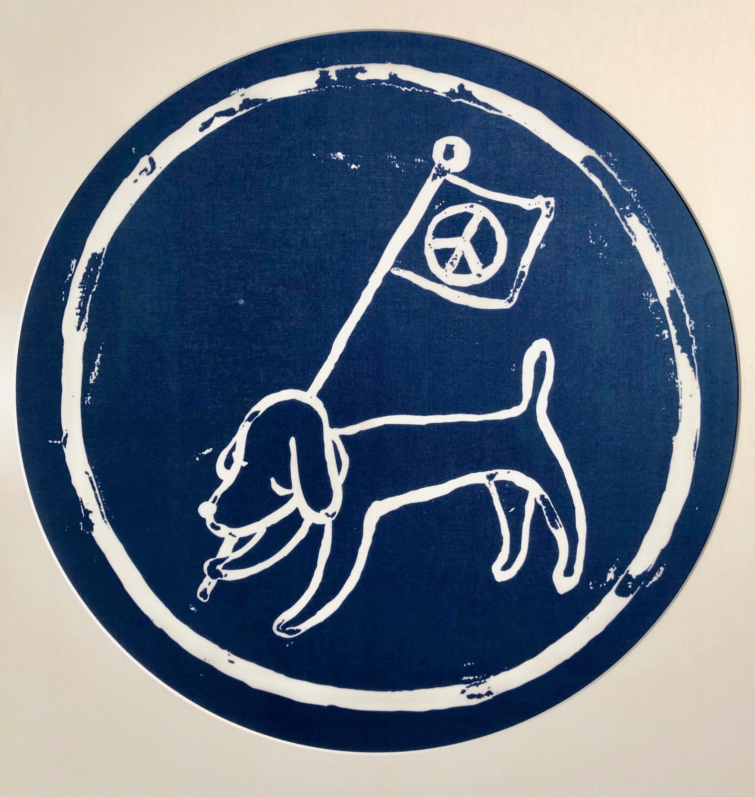 Yoshitomo Nara, Peace Dog (Blue), 2022