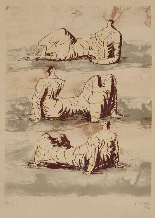 Henry Moore, Three reclining figures, 1971