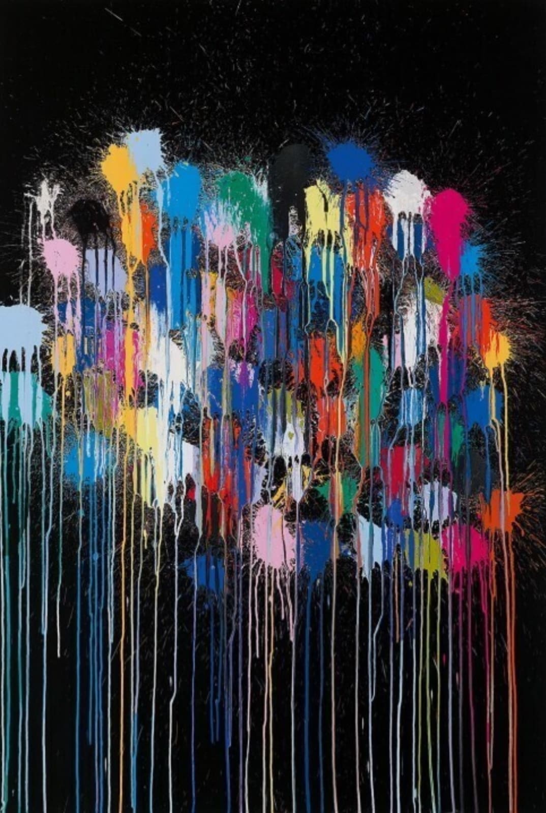 Ian Davenport, Colour Splat Cloud, 2017