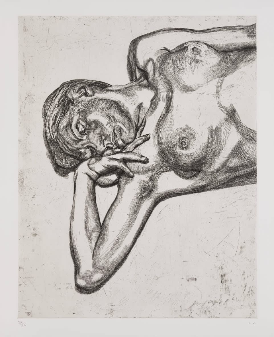 Lucian Freud, Head and Shoulders of a Girl, 1990