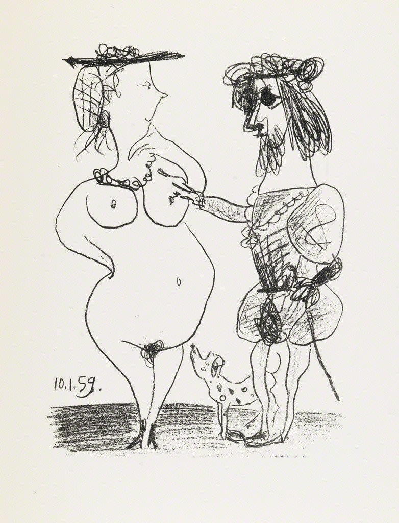 Pablo Picasso, Le Seigneur et la dame [The Lord and the Dame], 1959