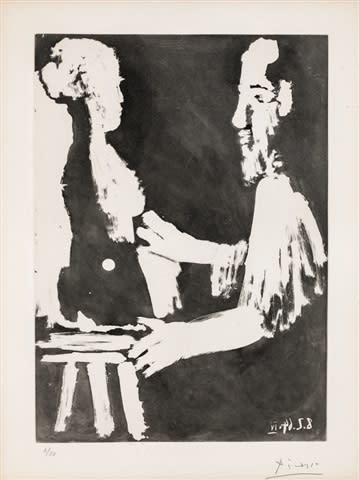 Pablo Picasso, Sculpteur au travail, 1964
