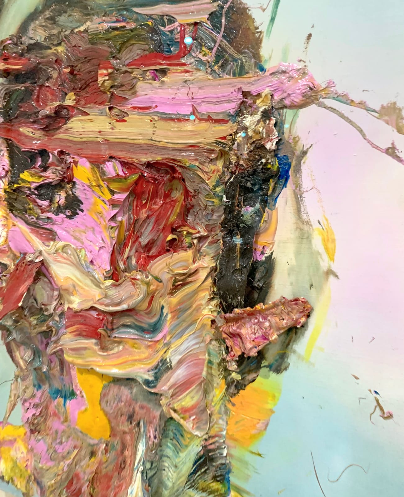 Antony Micallef, Self Portrait with Yellow Lake and Magenta, 2024