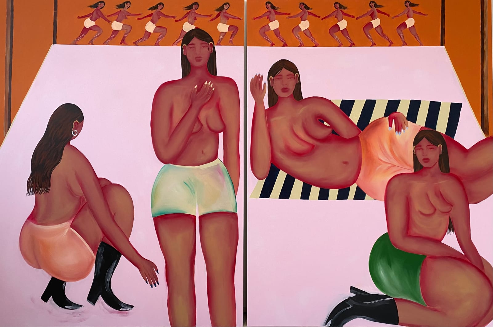 Ethel Coppieters, Le diptyque rose, 2025