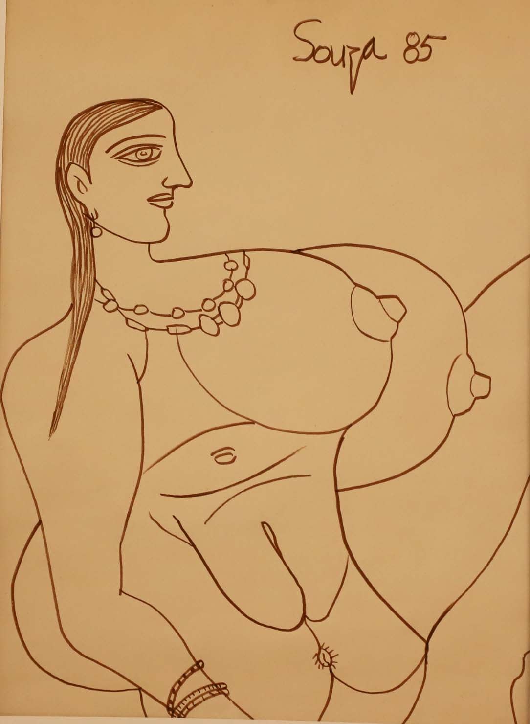 Francis Newton Souza, Nude Girl, 1985